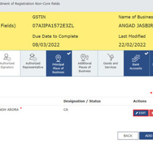 Cập nhật số điện thoại và email trong thông tin đăng ký GST