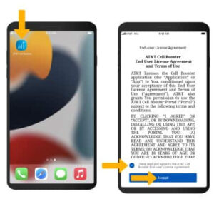 Đăng nhập vào ứng dụng AT&T Cell Booster