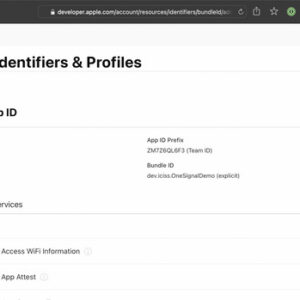 Tạo App ID trên Apple Developer Portal