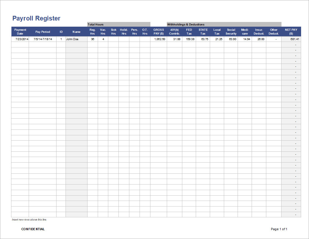 Payroll Template