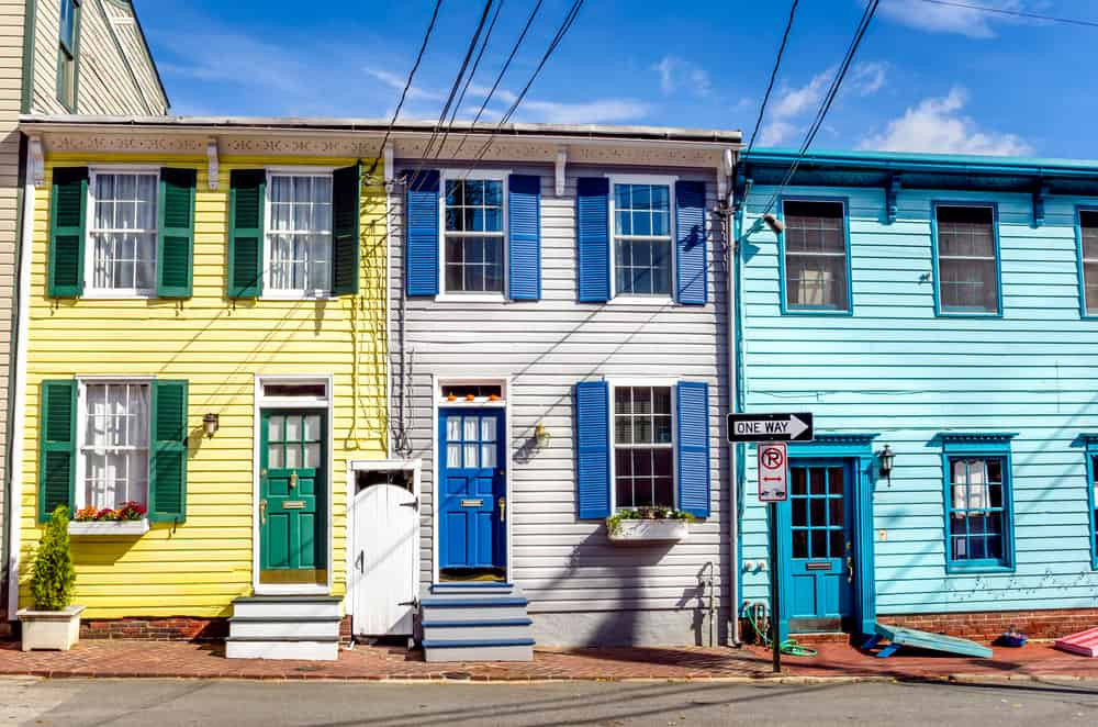 Những ngôi nhà đầy màu sắc ở Annapolis