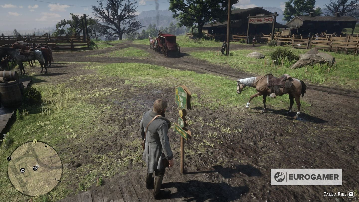 Xe ngựa là một phương tiện di chuyển công cộng trong Red Dead Redemption 2