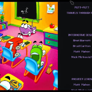 Putt Putt tìm thấy máy tính bị mất ở Hubcap Hill trong game Putt-Putt Travels Through Time