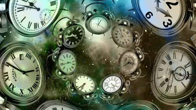 Đồng hồ và thời gian tượng trưng cho nghịch lý du hành thời gian