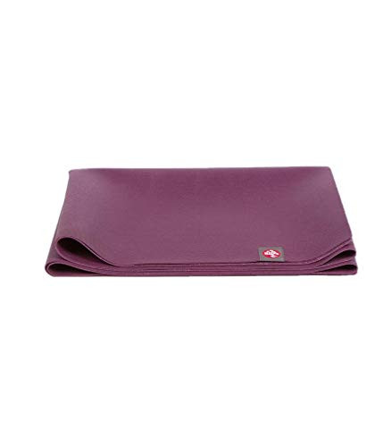 Manduka EKO Superlite Yoga Travel Mat – 1.5mm Thick Travel Mat for Portability, Eco Friendly and Made from Natural Tree Rubber. Superior Catch Grip for Traction, Support and Stability (Acai)