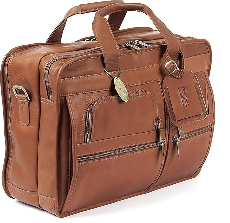 Claire Chase Executive Computer Brief, Saddle, One Size - Túi Đựng Laptop Tốt Nhất Cho Business Travel