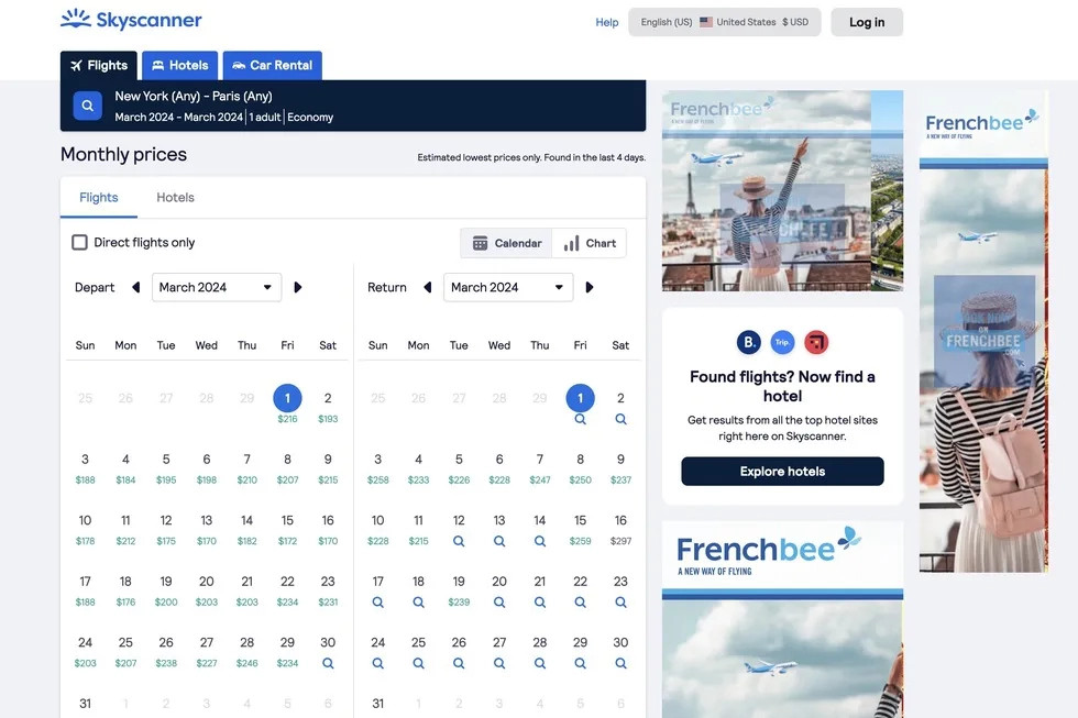 Skyscanner - Trang web du lịch hàng không tốt nhất để khám phá các điểm đến với giá vé rẻ nhất