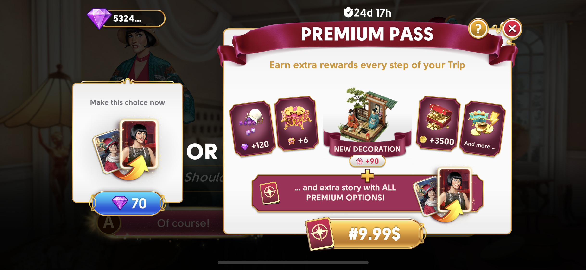 Premium Choices trong June's Journey
