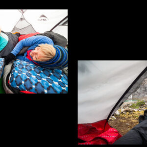 Cắm trại lều trên sông băng, Alaska, phụ nữ