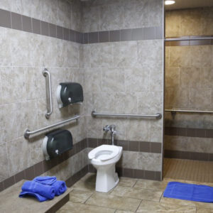 loves truck stop shower room