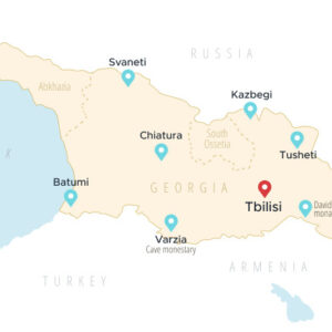 Bản đồ các địa điểm du lịch nổi tiếng ở Georgia