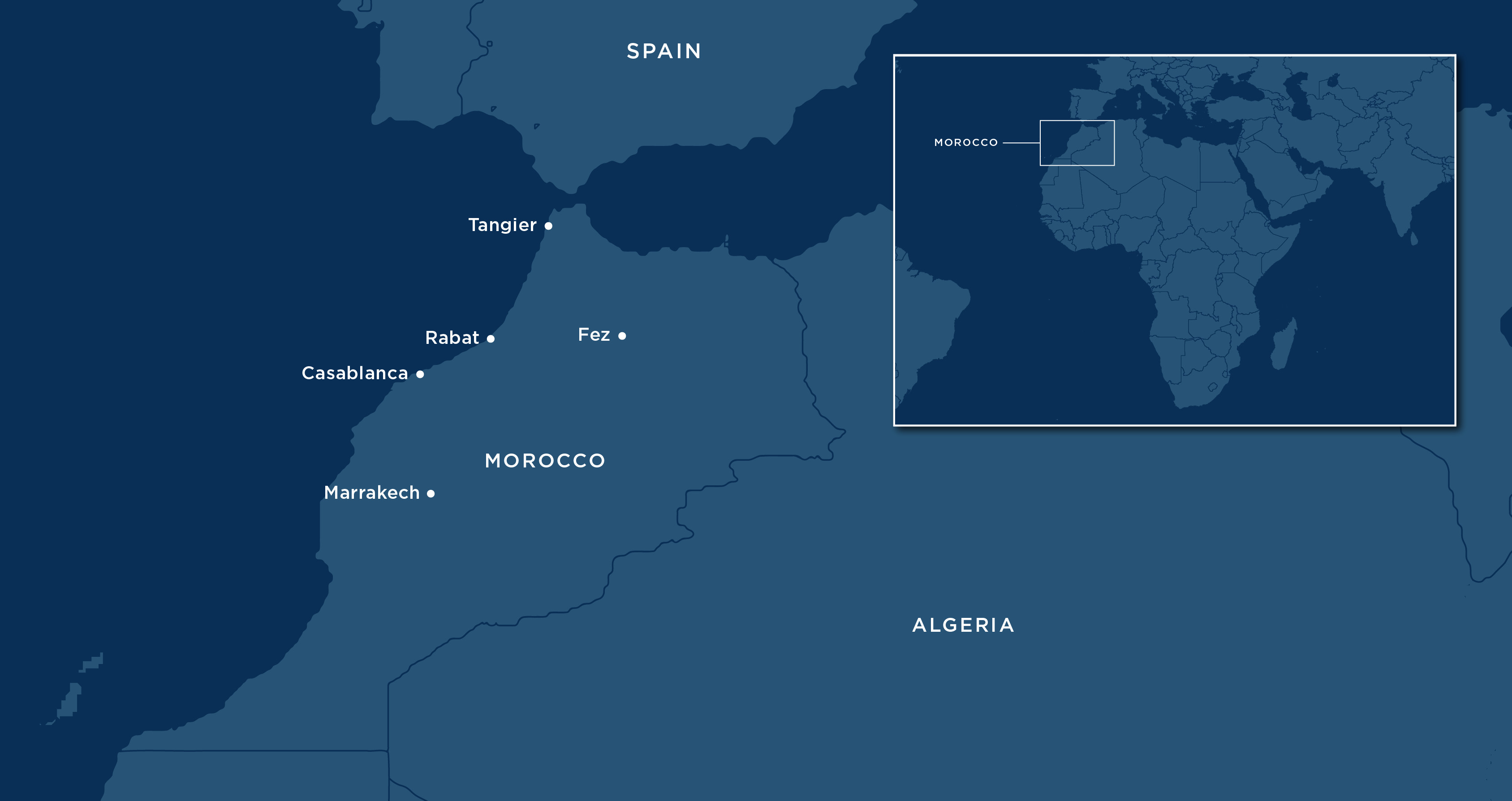 Bản đồ Morocco ở Châu Phi