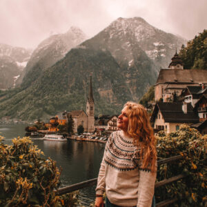 Hallstatt, Áo nhìn từ trên cao với hồ nước bao quanh và những ngôi nhà cổ kính