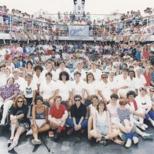 Olivia Travel's first cruise in 1990 aboard the SS Dolphin IV
