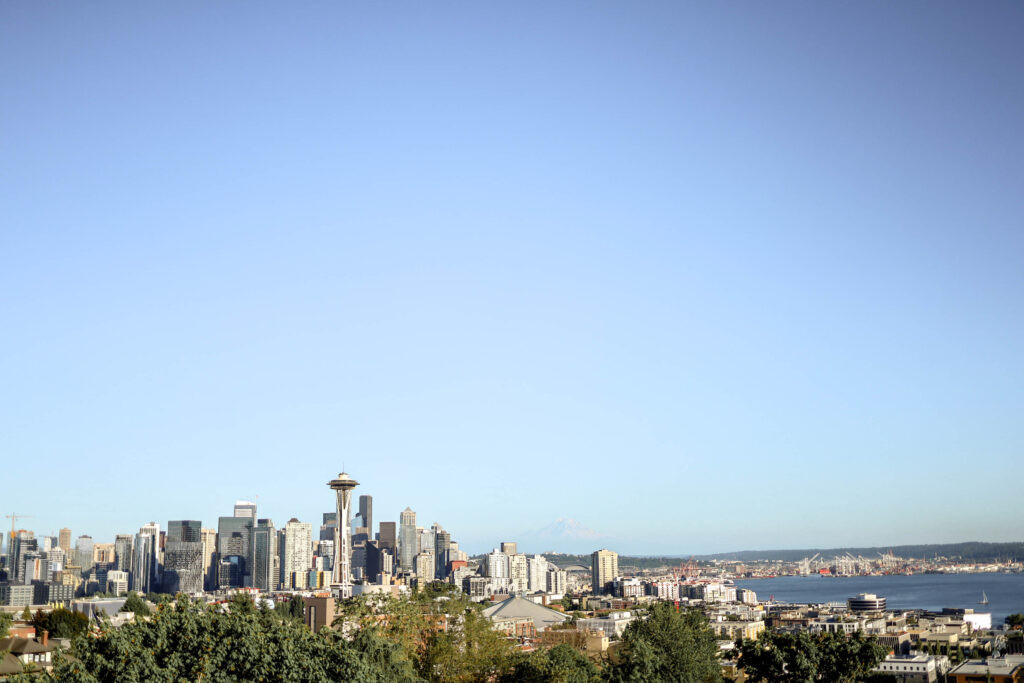 Khung cảnh hoàng hôn tuyệt đẹp tại công viên Kerry, Seattle