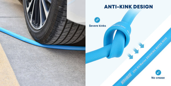 Thiết kế chống xoắn của ống dẫn nước RV Kohree.