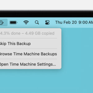Giao diện Time Machine trên MacOS