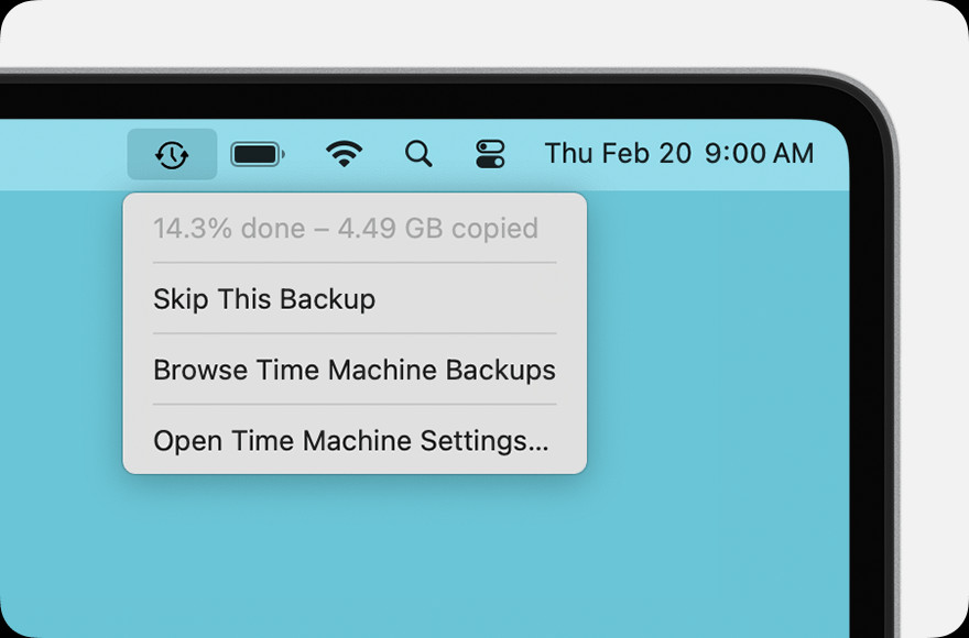 Giao diện Time Machine trên MacOS