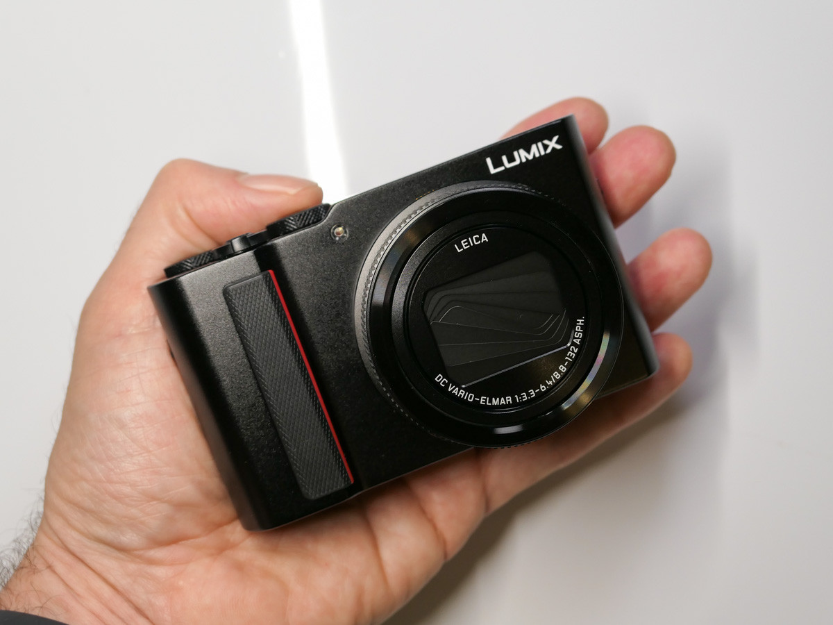 panasonic lumix zs200d camera in my hand