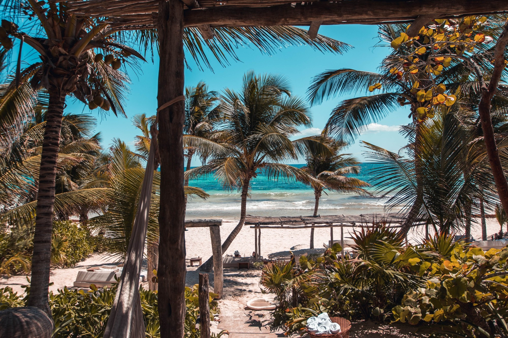 Một du khách đang thư giãn trên võng trên bãi biển Costa Rica, tận hưởng kỳ nghỉ