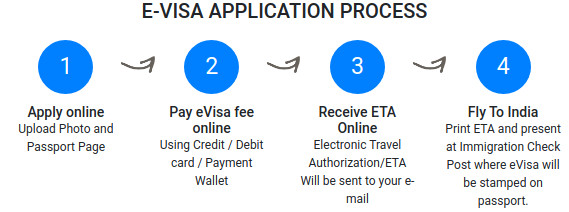 Ảnh chụp màn hình trang web chính thức về e-Visa Ấn Độ