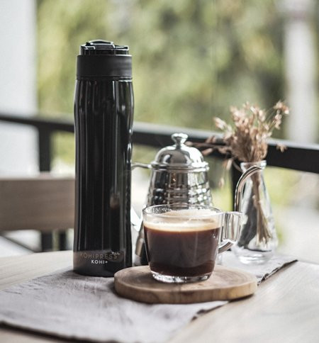 The Kohipress Kohi Plus Combo Travel Mug French Press