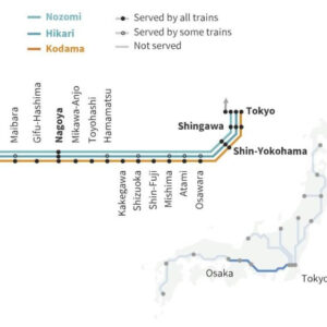 Bản đồ tuyến Tokaido Shinkansen