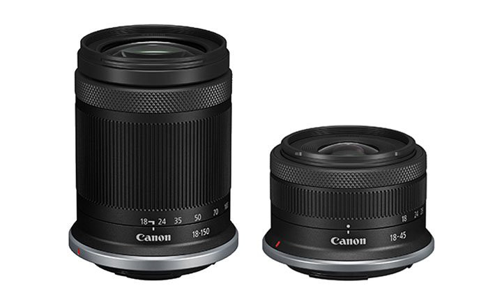 So sánh kích thước ống kính Canon RF-S 18-150mm và 18-45mm